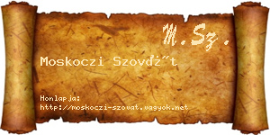 Moskoczi Szovát névjegykártya